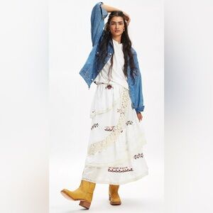 Urban Outfitters Kimchi Blue Cecilia Tiered Maxi Skirt